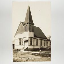 Morgan Hill Baptist Church RPPC Postcard c1915 California Steeple Photo Art E669 picture