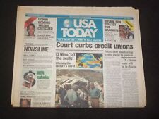 1998 FEBRUARY 26 USA TODAY NEWSPAPER - EL NINO WORST OF THE CENTURY - NP 7907 picture