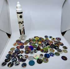 Vintage Apollo 13 Hardee's Rocket Storage Case With Pogs Metal Slammers Tons picture