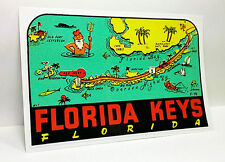 Florida Keys Vintage Style Travel Decal / Vinyl Sticker, Luggage Label picture