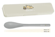 JAPAN SanX Rilakkuma Bear Gray Spoon Chopsticks Fruits Box Case Bento Lunch Set picture