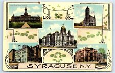 Postcard Syracuse NY 1912 Armory PO Courthouse City Hall Library H150 picture
