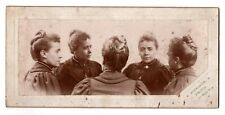 CIRCA 1890s CABINET CARD RARE MIRROR ILLUSION TRICK BOSWORTH OLDER LADY IN DRESS picture