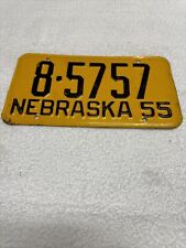 1955 Nebraska License Plate 8-5757 picture