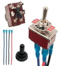 Momentary Reverse Polarity Switch 12V 30A  DPDT 4 Pin  On Off On Toggle Swit... picture
