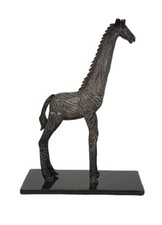 Unique 925 Sterling Silver Handmade Giraffe Statue 7.5" Long picture