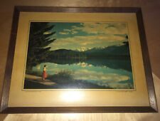 Northwest Orient Airline Vintage Print 20”x16” Canada Advertising Rare Framed picture