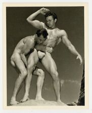 Western Photography Guild 1950 Wrestling Duo 5x4 Gay Beefcake Don Wittman Q8342 picture