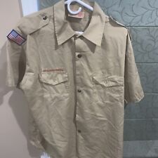 Boy Scout BSA UNIFORM SHIRT  Men’s  Extra Large XL Short Sleeve Tan G24 picture