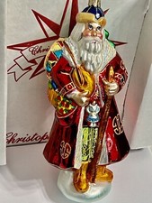 Christopher Radko SIBERIAN SANTA Ornament Russian Red Coat MINT 99-086-0 picture