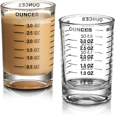 2 Pack Shot Glass Measuring Cup, 3 Ounce Heavy Base Jigger, Espresso Shot Glass, picture
