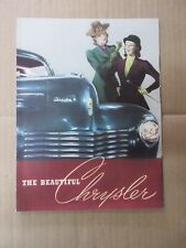 Vintage 1940 The Beautiful Chrysler Brochure Advertisement   N picture