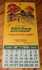 1955 Nature's Remedy Tums For The Tummy Pocket Calendar Full Pad, very clean picture