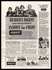 1950 Anahist Antihistamine For Symtomatic Relief For Colds & Hay Fever Print Ad picture