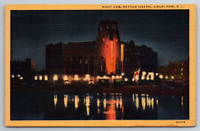 Vintage Postcard NJ Asbury Park Mayfair Theatre Night View -6423 picture