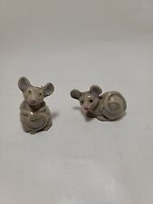 Rosemeade Miniature Mouse Figurines Gray Set Vintage Retro 1 Ear Repaired picture