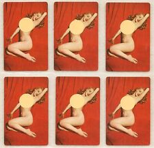 6 Vintage MARILYN MONROE Pinup Playing Cards 1950s Photos Mint by Tom Kelley B picture