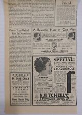 1935 Milwaukee PLASTIC SURGERY Newspaper AD ~ HAIR STYLIST/Mitchell St. ~ MARCEL picture
