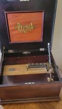 1890's Regina Music box and 21 metal discs, plays perfectly, near mint Rahway NJ picture