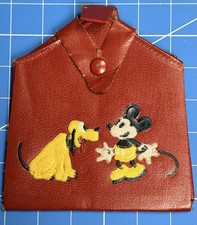 1940’s Child’s Mickey & Pluto coin purse bag picture
