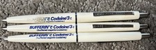 Bufferin Codeine 3 Pharmaceutical Advertising Drug Rep Pen Lot Of 3 Dried Ink picture