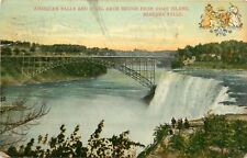 American Falls Steel Arch Bridge Goat Island Niagara Falls pm 1908 Postcard picture