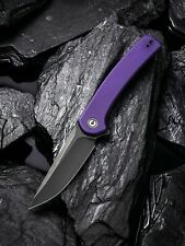 Civivi Mini Asticus Folding Knife 3.25 10Cr15CoMoV Steel Blade Purple G10 Handle picture