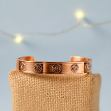 Chakra copper cuff. Crafted of pure copper with the mantras of the seven chakras picture