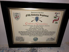 5TH INFANTRY REGIMENT / COMMEMORATIVE - CERTIFICATE OF COMMENDATION picture