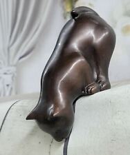 Yum Yum and Friend- Bronze Cat Ornament Hot Cast Lost Wax Method Sculpture Sale picture