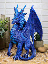 Ruth Thompson Fantasy Blue Check Mate Dragon With Majestic Horns Statue 9