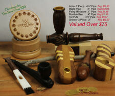 5 Pipe Set (5 pipes) Premium Wood Hand Carved Smoking Pipes & screens 021 picture