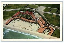 1935 Aerial View The Bath Club Miami Beach Florida FL Posted Vintage Postcard picture