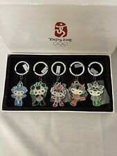 BEIJING 2008 SUMMER OLYMPIC GAMES CHINA OFFICIAL MASCOT 5 KEYCHAIN SET NEW BOX picture