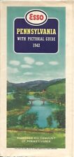 Original 1942 ESSO STANDARD OIL OF PENNSYLVANIA Road Map + Pictorial Guide picture