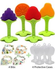 Toys Soft Silicone Natural FDA Approved BPA Free Fruit Teethers Set with Baby picture
