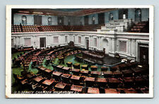 c1926 DB Postcard District of Columbia US Senate Chamber picture