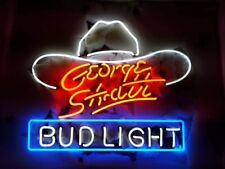 New George Strait White Hat Neon Light Sign Lamp 17