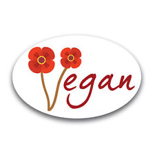 Vegan All Natural Colors Oval Magnet Decal, 4x6 Inches, Automotive Magnet picture