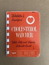 Webster's Simplified CHOLESTEROL WATCHER  Pocket Book  3.25”x4.25” Vintage picture