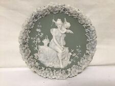 FF5 Vintage Antique Classic Jasperware Shafer Vater Cameo Wall Plate picture