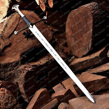 Custom Handmade LOTR Carbon steel Anduril Narsil Sword with Stand & Scabbard. picture