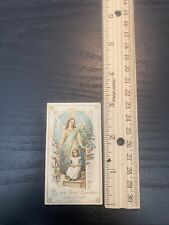 Antique Catholic Prayer Card Religious Collectible 1890's Holy Card. Angel picture