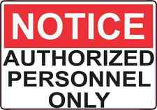 5x3.5 Red Authorized Personnel Only Magnet Magnetic Door Sign Magnets Wall Signs picture