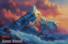 Mount Everest Nepal Himalayas Asia, Highest Mountain 29,032' --- Modern Postcard picture