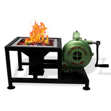 Blacksmith Forge Pedal Type Handle Hand Blower- for Knife Making, with BBQ Stand picture