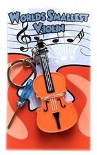 World's Smallest Violin Toy Keychain Playable with Music - Mini Tiny Violin,gift picture
