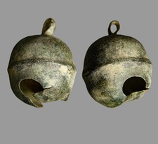 Ancient Viking Age Silvered Bronze Bell Pendant 2cm Apotropaic c. 800-1000 AD picture