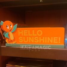 Disney Parks 2023 Orange Bird Hello Sunshine Welcome Wooden Desk Sign New picture