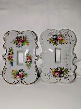 Vintage 1950s ARNART CREATION,  Porcelain Ceramic Light Switch Plate Cover  picture